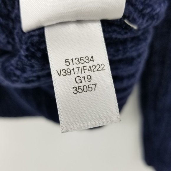 Lands' End Blue Ribbed Long Sleeved Pullover Sweater Size Small - Picture 9 of 9